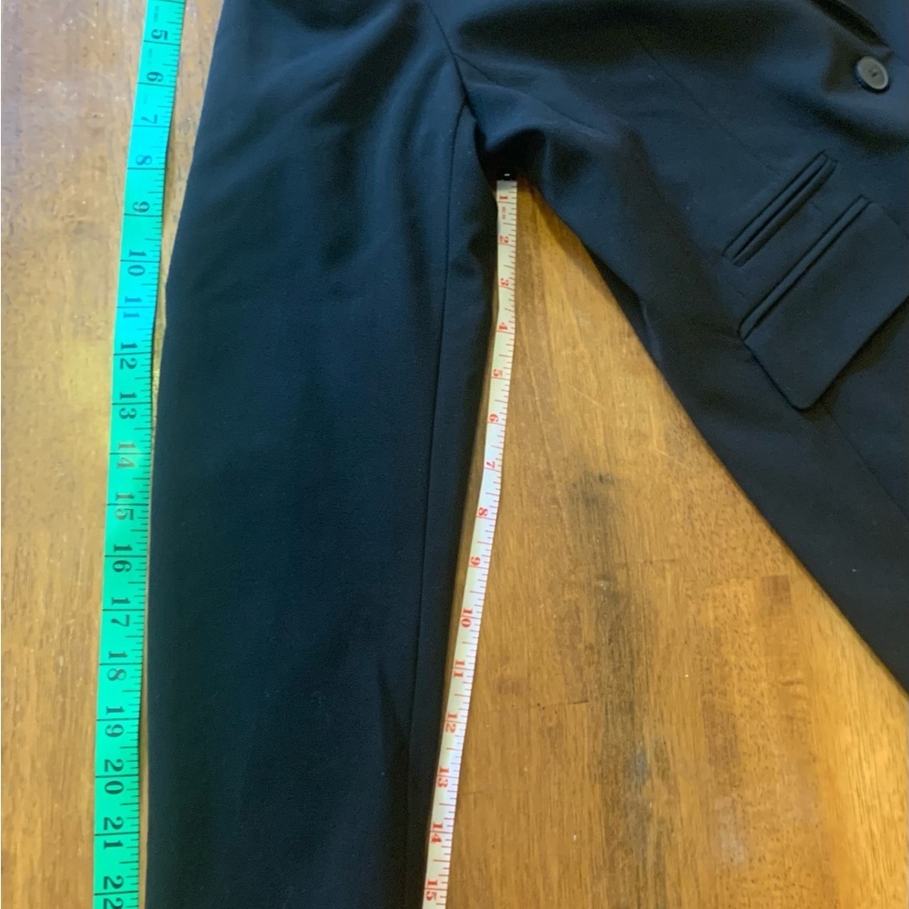 New York & Company size 12 black stretch black blazer 2 buttons pockets - Picture 6 of 9